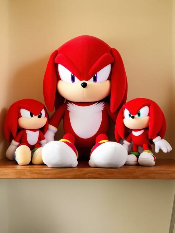 sonic knuckles plush toy collection